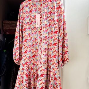 NWT JessaKae Lovebird Floral Dress in Size XXXL 3X Perfect for Spring or Easter
